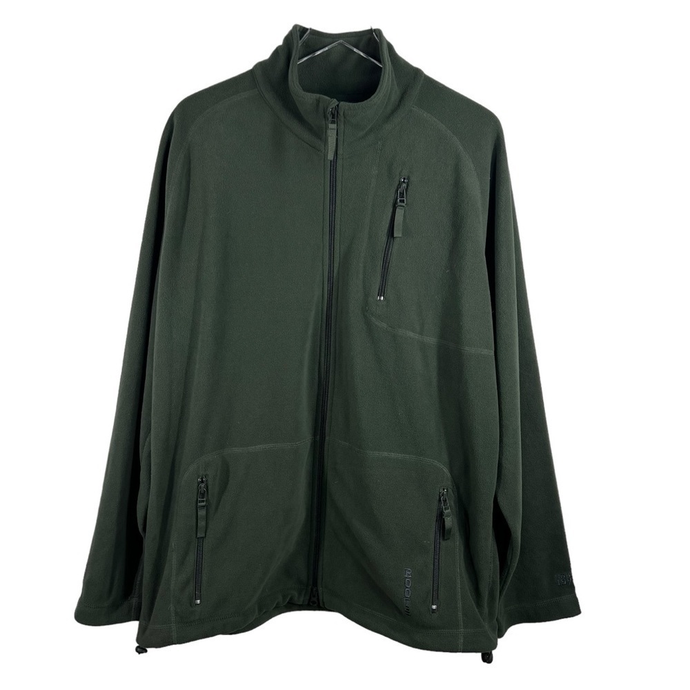 ROOTS Men’s Deep Green Fleece 2/4 Zip Pullover Long Sleeve XL
